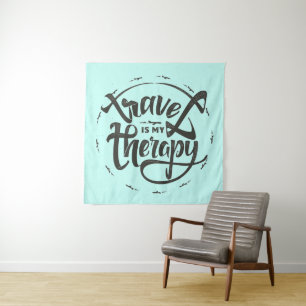 Tenture Murale Le voyage est ma thérapie