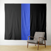 Tenture Murale Ligne bleue mince (En situation (horizontale))