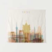 Tenture Murale Macao, horizon de ville de la Chine | (Devant (Horizontal))