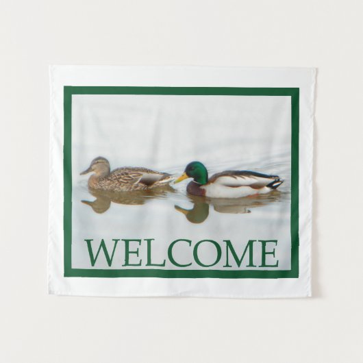 Tenture Murale Mallard Ducks - Bienvenue (Devant (Horizontal))