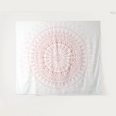 Tenture Murale Mandala Blanc Rosé (Devant (Horizontal))