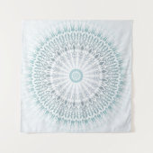 Tenture Murale Mandala géométrique moderne Aqua sarcelle (Devant (Horizontal))