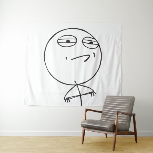 Tenture Murale mèmes défi accepté le Me (En situation (horizontale))
