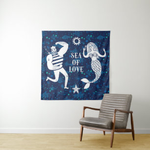 Tenture Murale Mer d'affiche d'amour