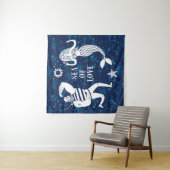 Tenture Murale Mer d'affiche d'amour (En situation)