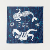 Tenture Murale Mer d'affiche d'amour (Devant)