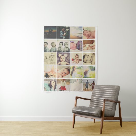 Tenture Murale Modèle photo 20 Collage personnalisé (En situation)