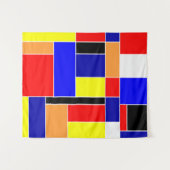 Tenture Murale Mondrian #48 Moyen (Devant (Horizontal))