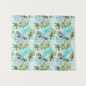 Tenture Murale Motif abstrait de palmier d'aquarelle (Devant (Horizontal))