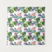 Tenture Murale Motif d'art de cactus d'aquarelle (Devant)