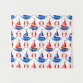 Tenture Murale Motif de bateau à voile (Devant (Horizontal))