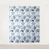 Tenture Murale Motif de coquillages dans Blue Beach House (Devant)