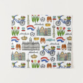 Tenture Murale Motif de griffonnage de Netherland (Devant (Horizontal))