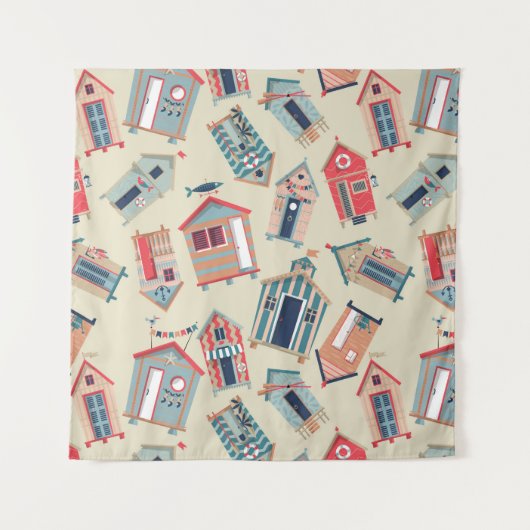 Tenture Murale Motif de hutte de plage (Devant (Horizontal))