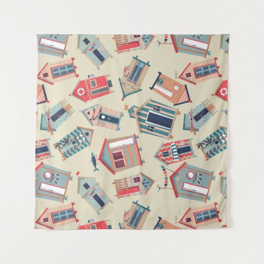 Tenture Murale Motif de hutte de plage (Devant)