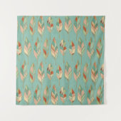 Tenture Murale Motif de plume d'aquarelle d'étape | de Geo de (Devant (Horizontal))