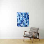 Tenture Murale Motif de requin bleu (En situation)