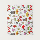 Tenture Murale Motif de symboles de la Chine (Devant)