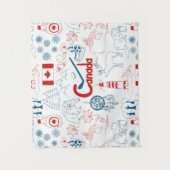 Tenture Murale Motif de symboles du Canada | (Devant)