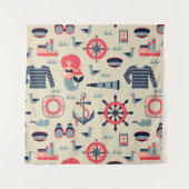 Tenture Murale Motif d'espèce marine (Devant (Horizontal))