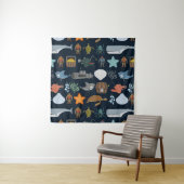 Tenture Murale Motif d'habitants d'océan (En situation (horizontale))