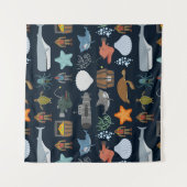 Tenture Murale Motif d'habitants d'océan (Devant)