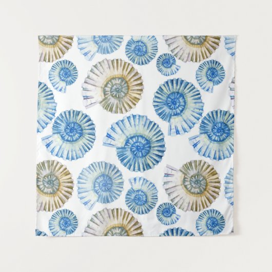 Tenture Murale Motif en pastel de coquillage (Devant)