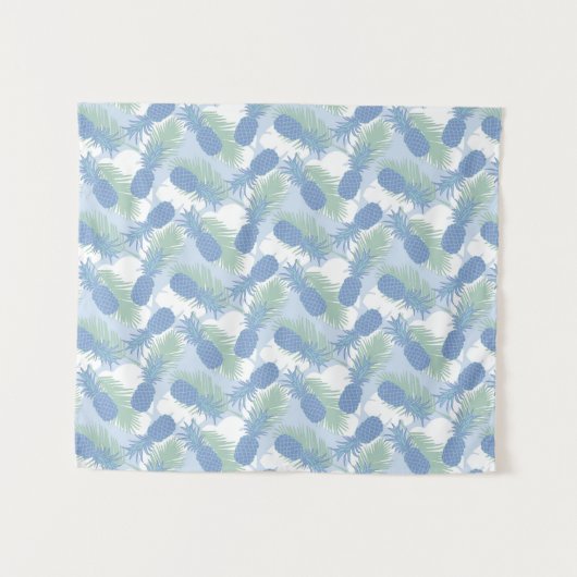 Tenture Murale Motif en pastel tropical d'ananas (Devant (Horizontal))