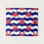 Tenture Murale Motif heureux de crabes (Devant (Horizontal))