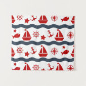 Tenture Murale Motif maritime mignon (Devant (Horizontal))