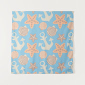 Tenture Murale Motif nautique en pastel (Devant (Horizontal))