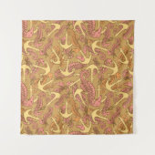 Tenture Murale Motif peu précis d'hippocampe et d'Ancre (Devant (Horizontal))