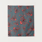 Tenture Murale Motif sournois de poulpe (Devant)