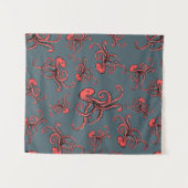 Tenture Murale Motif sournois de poulpe (Devant (Horizontal))