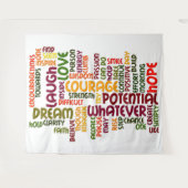 Tenture Murale Mots de motivation pour l'encouragement positif (Devant (Horizontal))