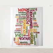 Tenture Murale Mots de motivation pour l'encouragement positif (Devant)