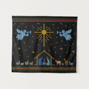 Tenture Murale Nativité Nue Vilaine Chéri de Noël Chrétien