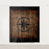 Tenture Murale Nostalgique vieux Rose de boussole conception (Devant)
