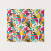 Tenture Murale Oiseaux tropicaux géométriques (Devant (Horizontal))