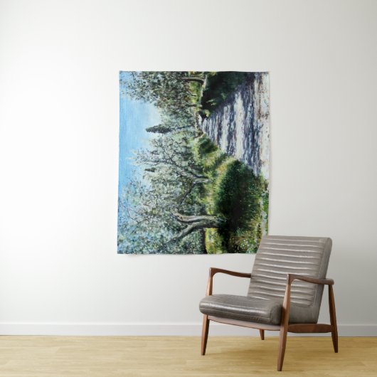 Tenture Murale OLIVIERS EN RIMAGGIO Paysage toscan (En situation)