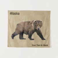 Ours Kodiak Sur Papier Ancien