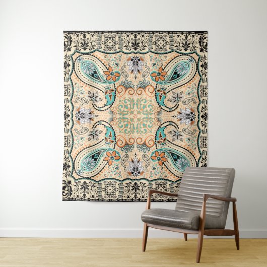 Tenture Murale Paix de Bohème Mandela Boho de hippie chic (En situation)