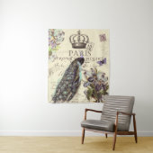 Tenture Murale Paon et iris (En situation)