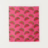 Tenture Murale Pastèque d'été sur le motif rose (Devant)