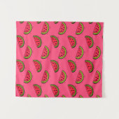 Tenture Murale Pastèque d'été sur le motif rose (Devant (Horizontal))