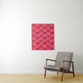 Tenture Murale Pastèque d'été sur le motif rose (En situation)