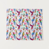 Tenture Murale Perroquets de style d'aquarelle (Devant (Horizontal))