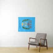 Tenture Murale Persian Magen David Menorah (En situation (horizontale))