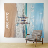 Tenture Murale Photo de famille souvenir de vacances d'été texte (En situation (horizontale))