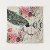 Tenture Murale Pierre et fleurs de printemps (Devant (Horizontal))